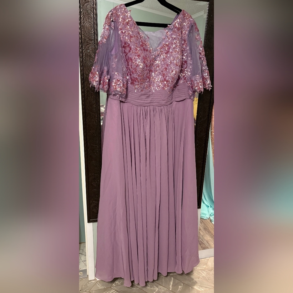 Elegant Lavender Evening Gown